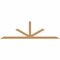 Ekena Millwork Saratoga Smooth Timber Gable Bracket, Western Red Cedar, 96"W x 28"H x 3 1/2"D x 3 1/2"F, 7/12 Pitch GBW096X28X0404SAR00SWR - alternate 1